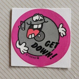 10/$25 Licorice "Get Down" Scratch & Sniff Retro Sticker